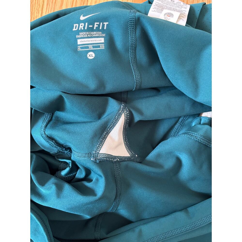 Nike Dri-FIT Teal Tennis Skort Skirt Built-In Shorts Women’s XL Athletic Golf - Picture 9 of 10